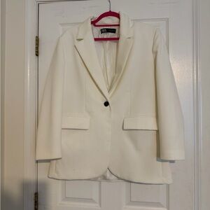 Zara White Blazer